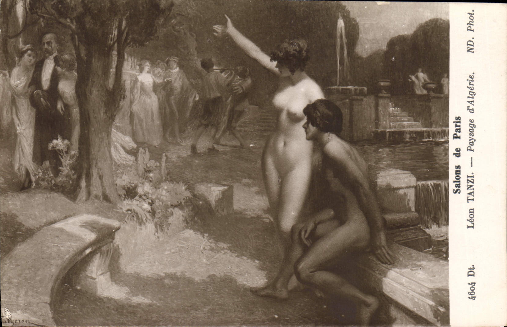 Postal Salones de París Leon Tanzi Paysage de Argelia