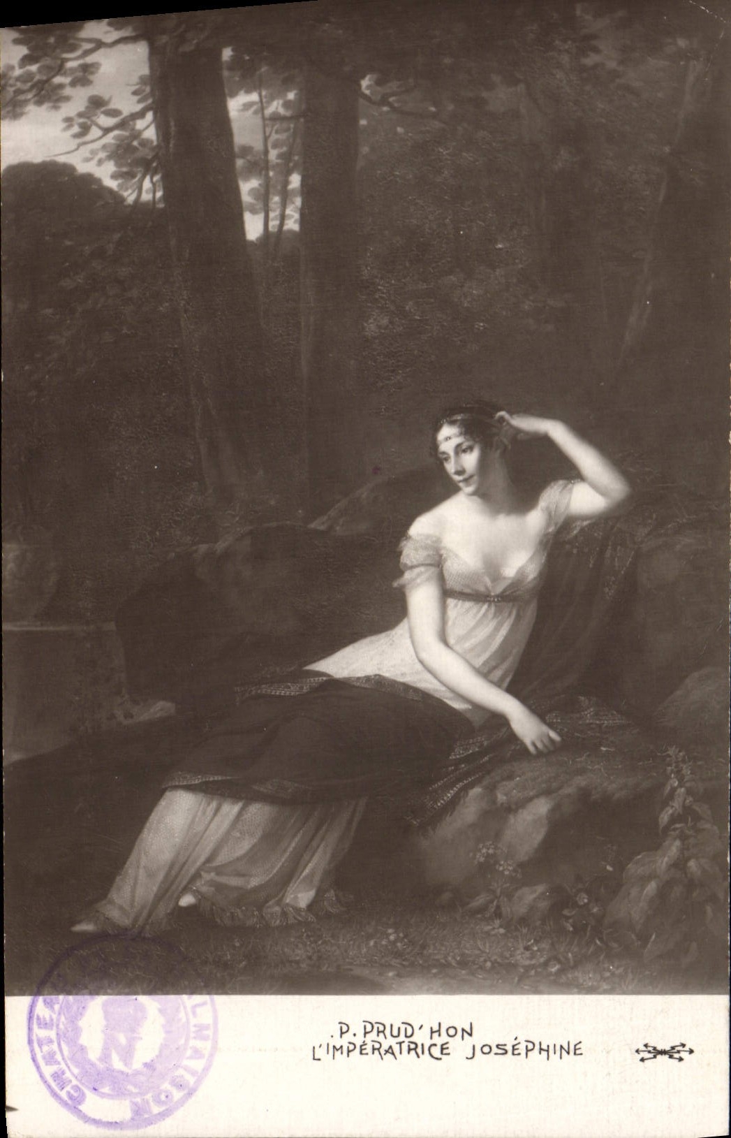 Postal Prud' hon la emperatriz Josephine