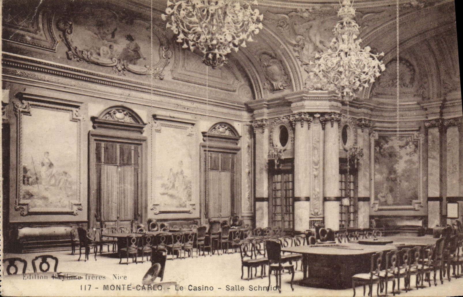 Vintage Postcard Monte Carlo the Casino Schmidt Room