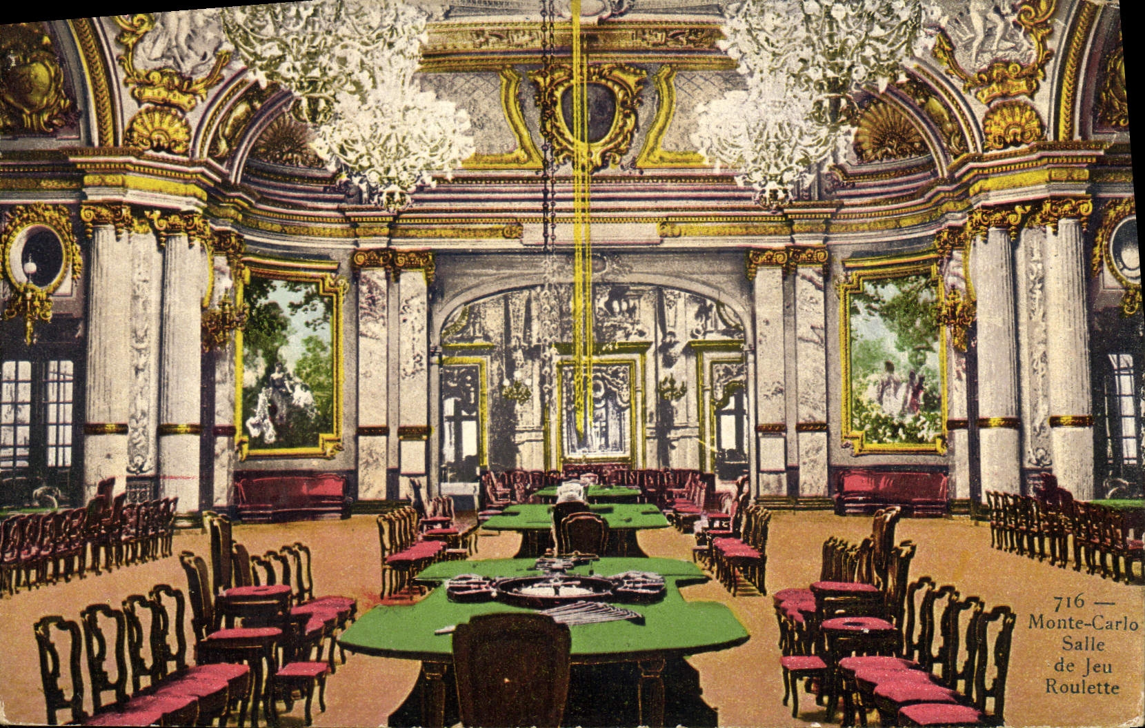 CPA Monte Carlo Salle de jeu Roulette Casino