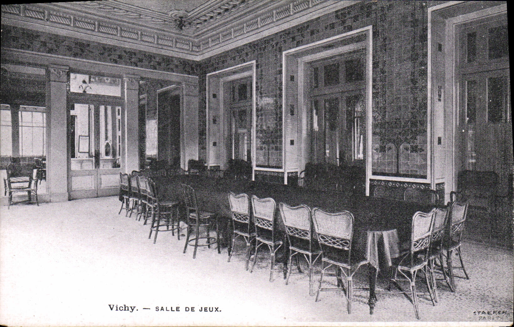 Vintage Postcard Casino Vichy Gaming room