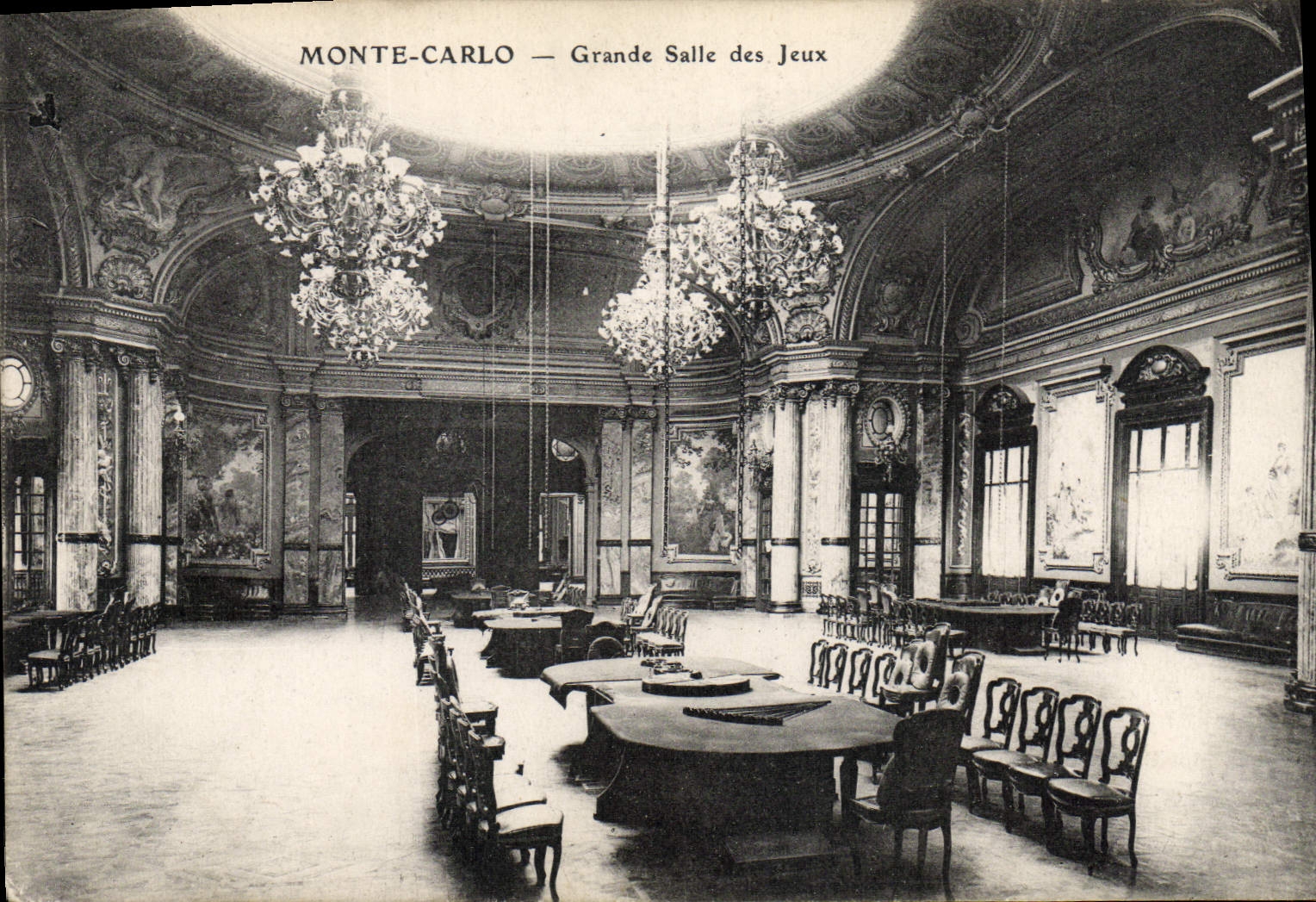 Vintage Postcard Casino Monte Carlo Big room of the plays