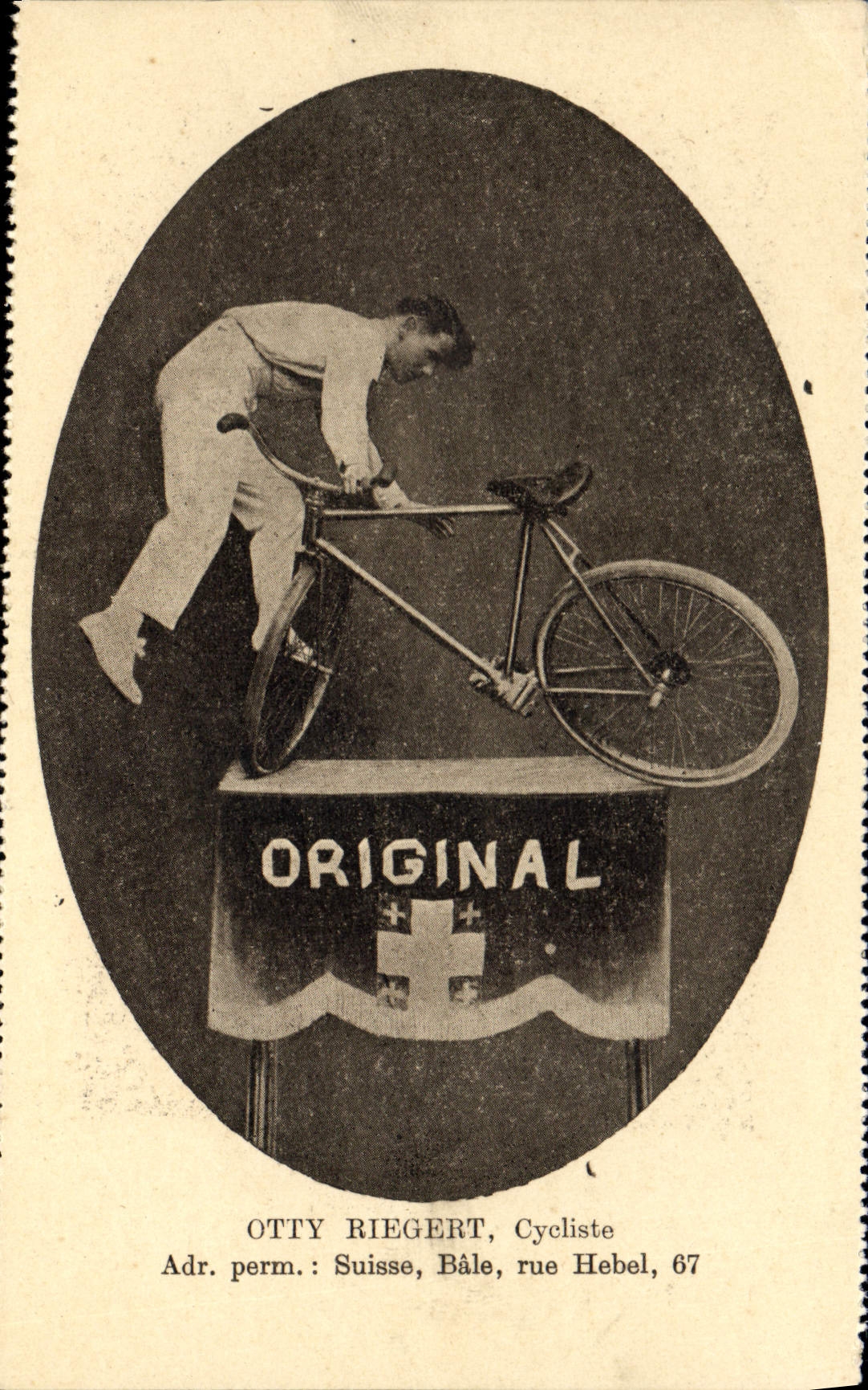 CPA Otty Riegert Cycliste Cycle Velo 