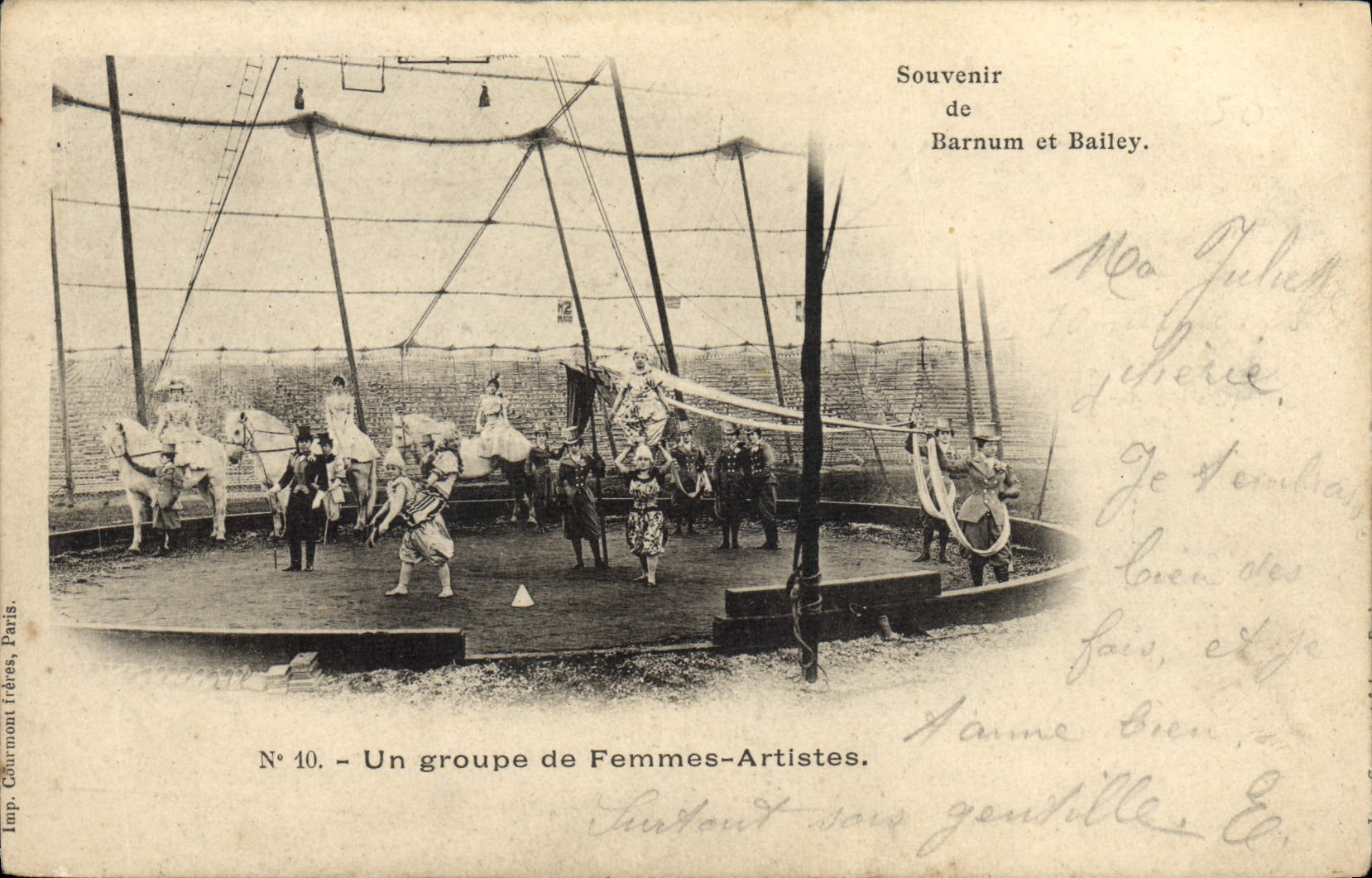 CPA Cirque Barnum et Bailey Un groupe de femmes artistes 