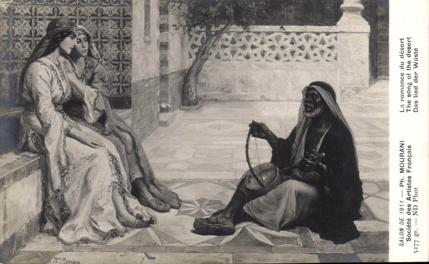 Vintage Postcard Folklore Living room of 1911 Mourani the lovesong of the desert