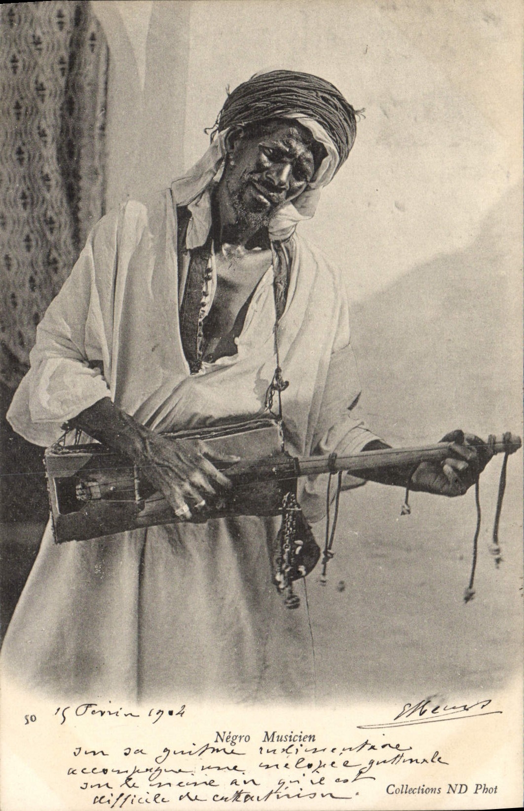 CPA Folklore Negro musicien 