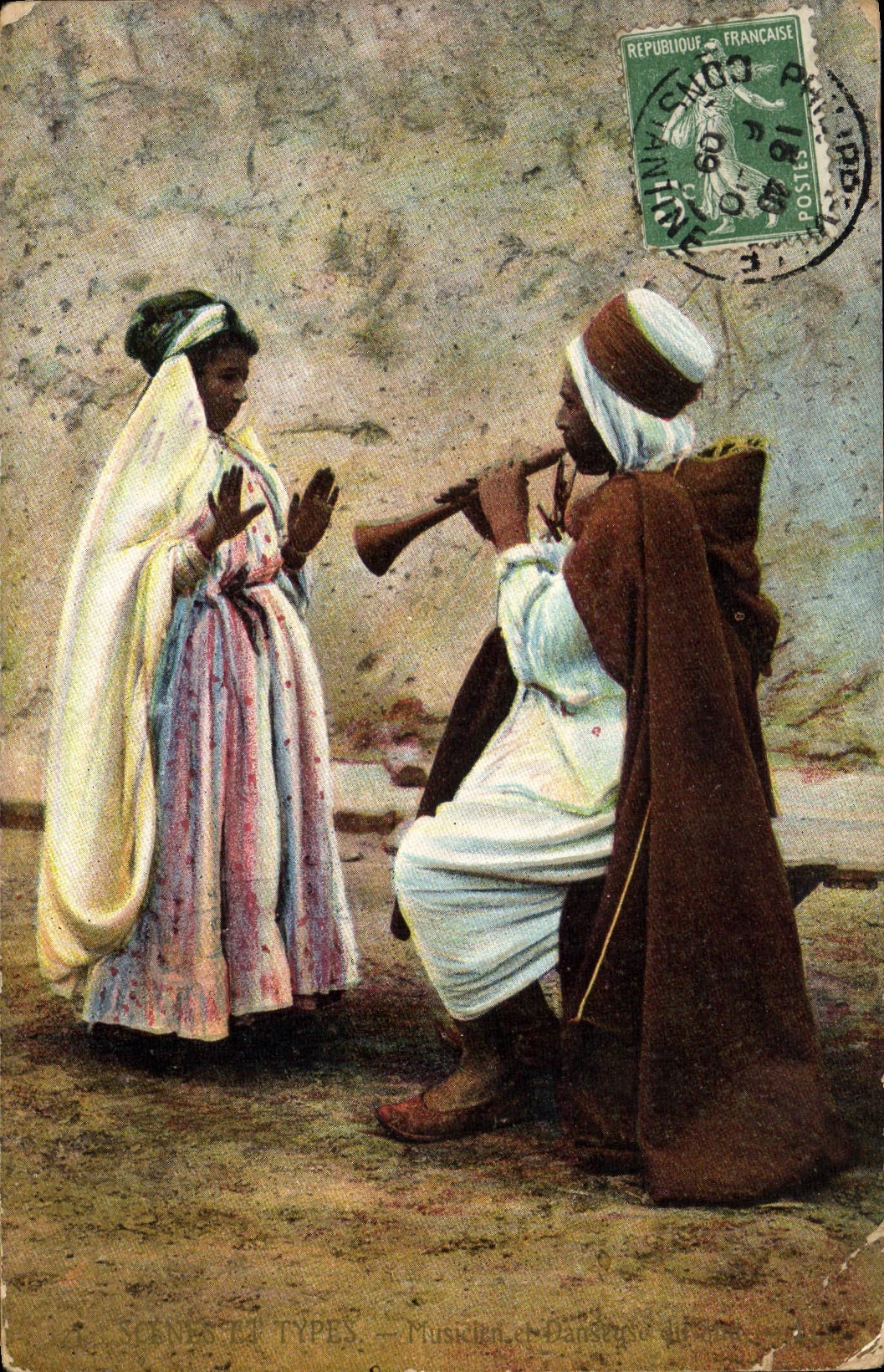 Postal Folclore África el Septentrional