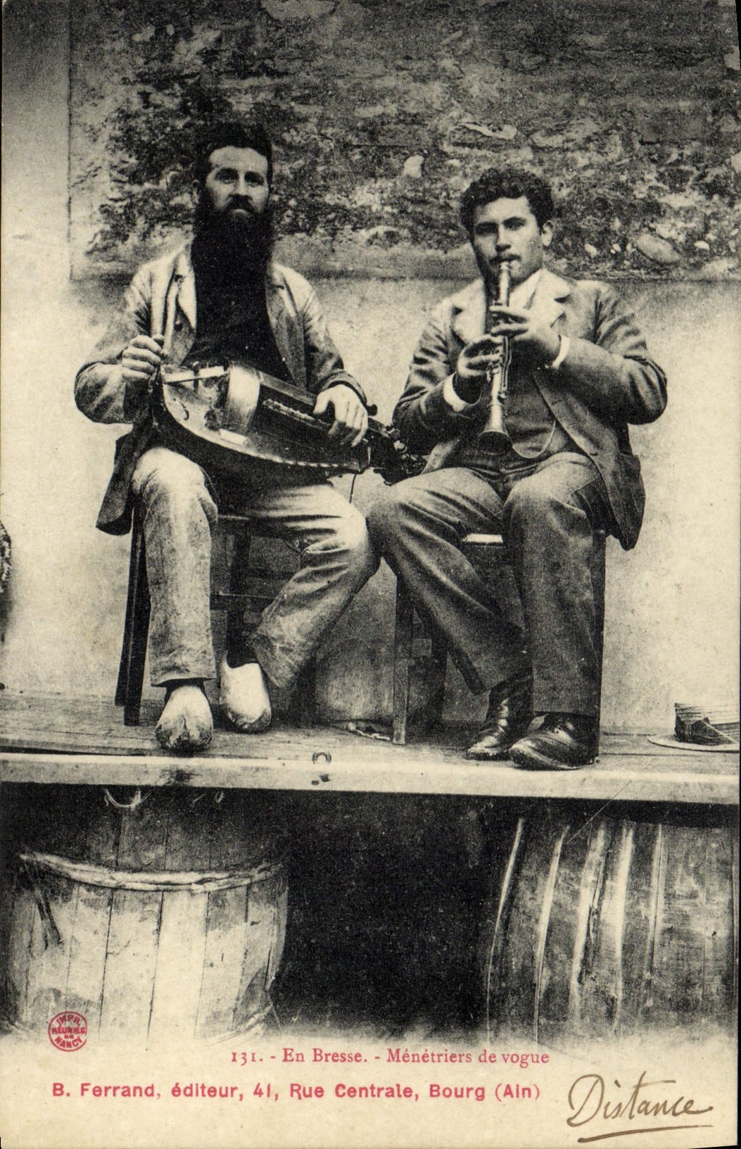 Vintage Postcard Folklore In Bresse Fiddlers of vogue