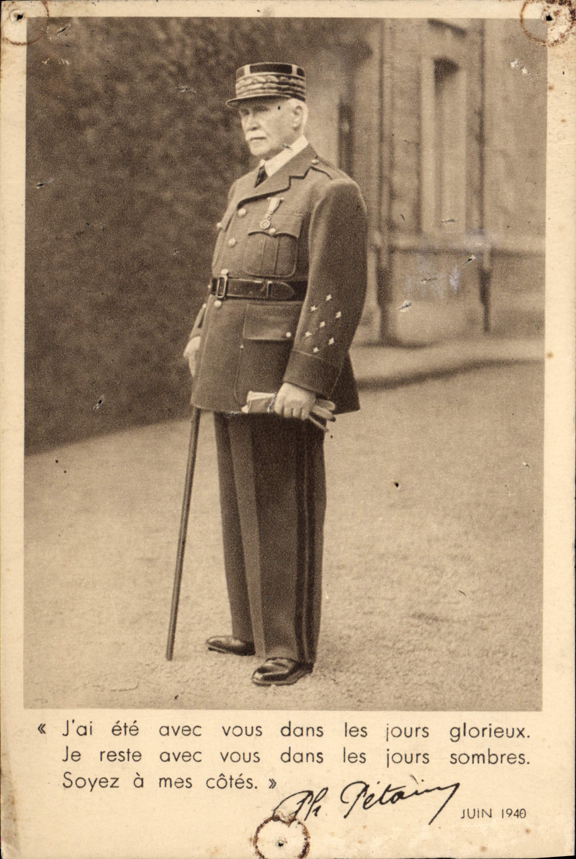 CPA Militaria Philippe Petain 