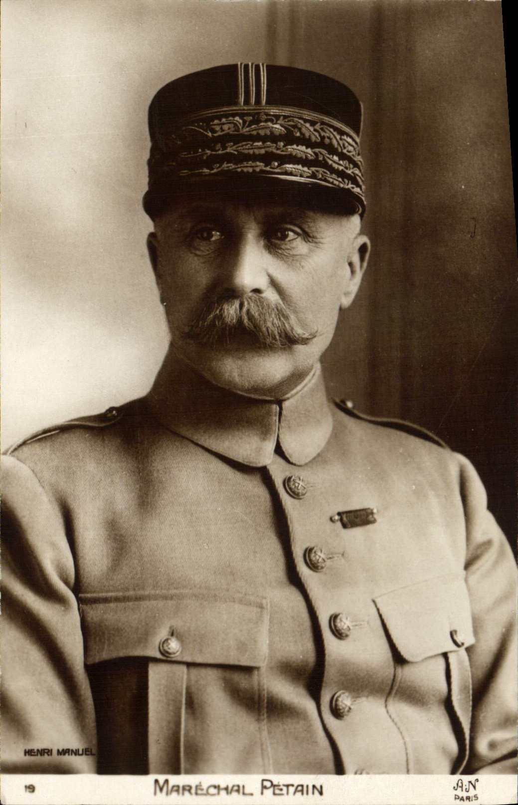 Vintage Postcard Militaria Petain Marshal