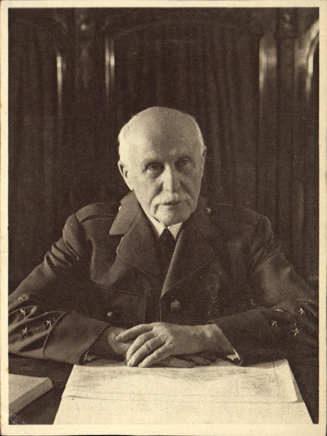 Vintage Postcard Militaria Petain National Help