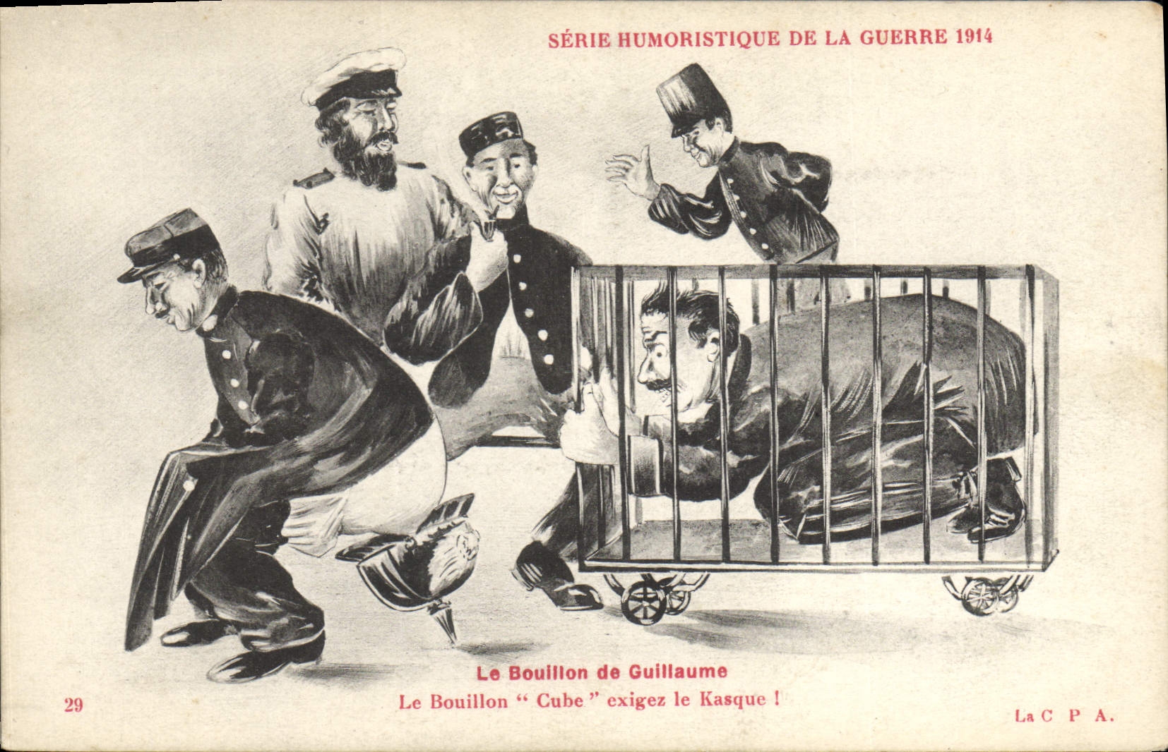 CPA Militaria Le bouillon de Guillaume 