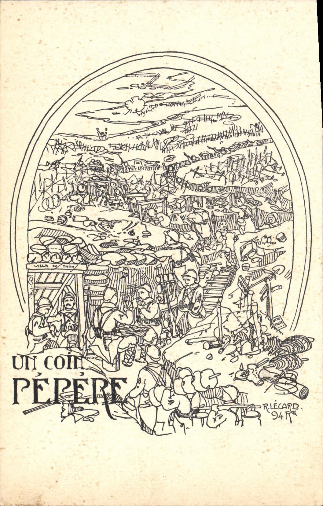 CPA Militaria Un coin pepere 