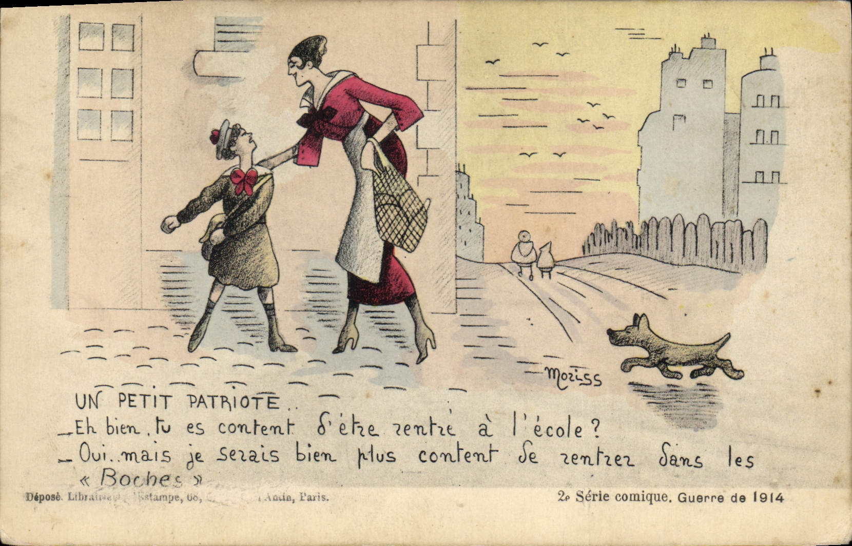 Postal Militaria un pequeño patriota