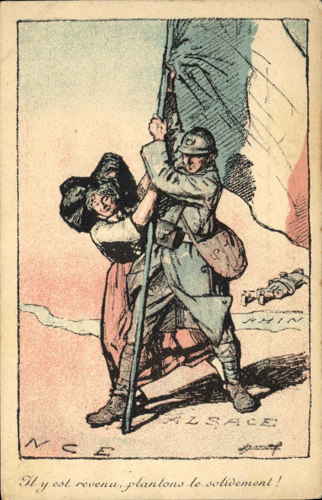 CPA Militaria Alsace 