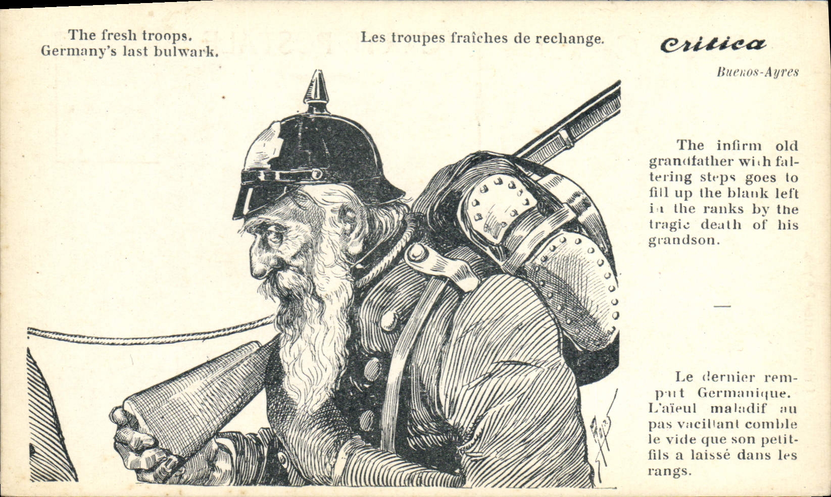 Vintage Postcard Militaria the troops fraiches of replacement