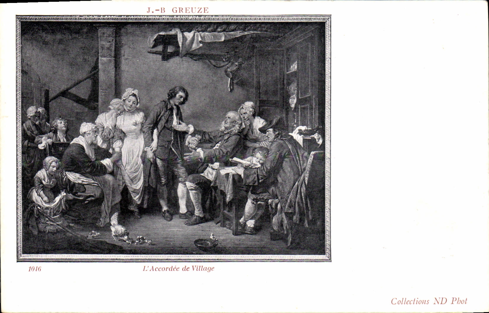 CPA Greuze L'accordee de village 