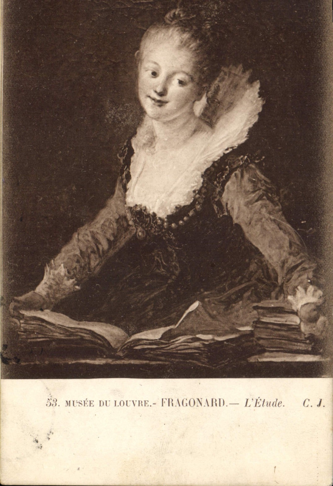 CPA Paris Musee du Louvre Fragonard L'etude 