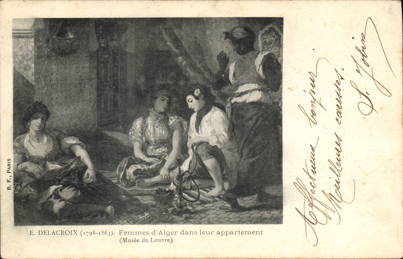 CPA Delacroix Femmes d'Alger dans leur appartement Paris Musee du Louvre
