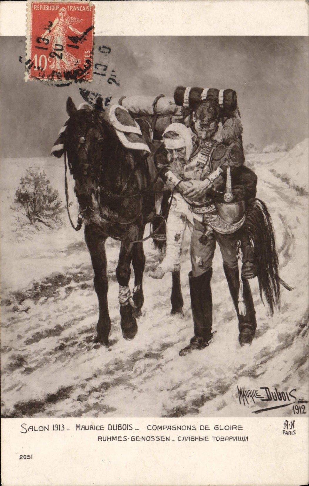 CPA Salon 1913 Maurice Dubois Compagnons de gloire Militaria 