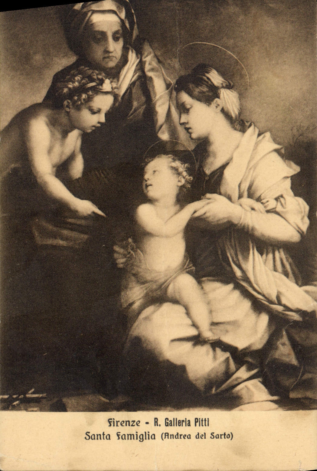 CPA Firenze Galleri Pitti Santa Famiglia 