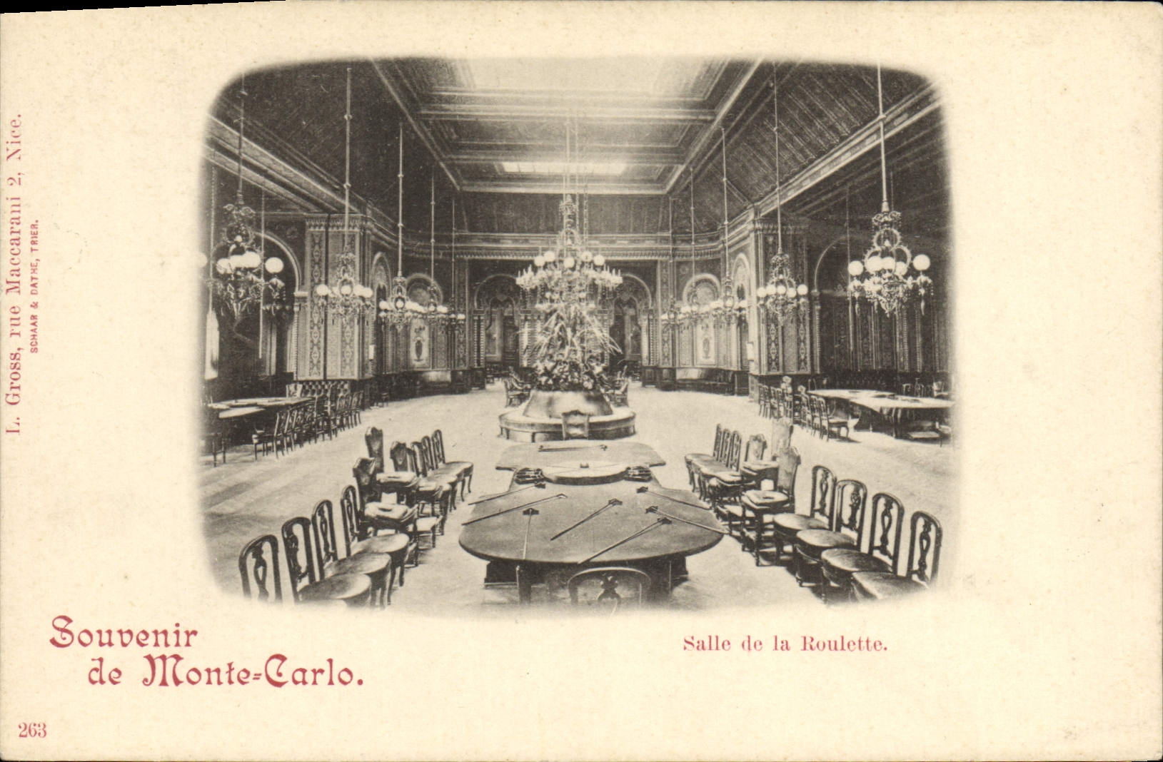 Vintage Postcard Casino Monte Carlo Room of the caster