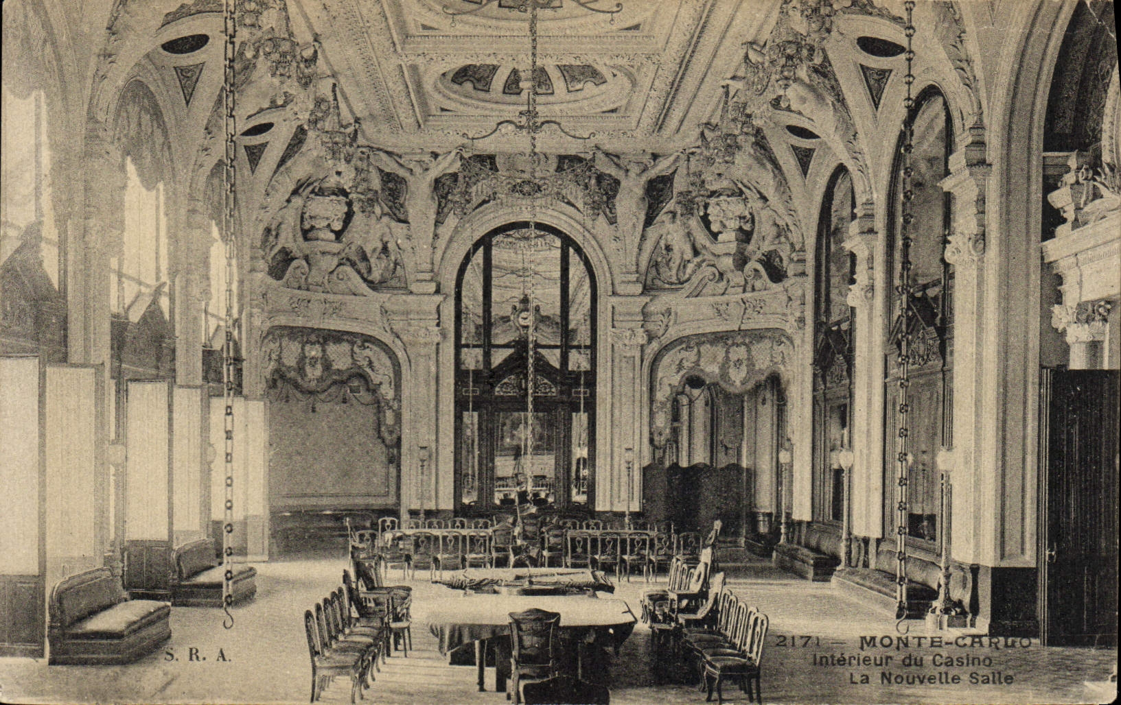 Vintage Postcard Casino Monte Carlo Interior of the casino the new room