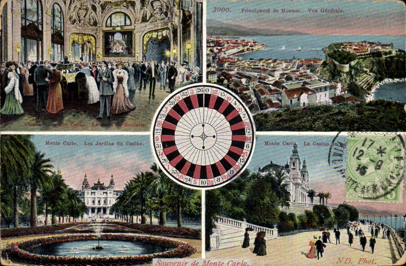 CPA Casino Monte Carlo Les jardins Principaute de Monaco