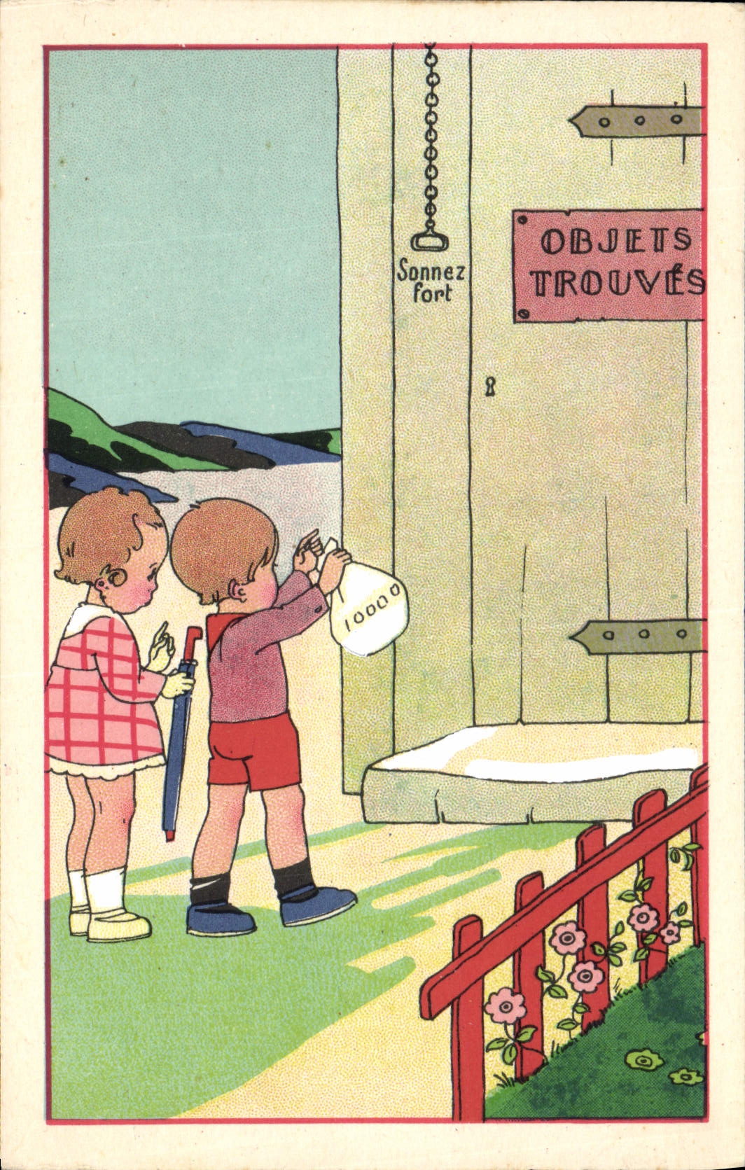 Vintage Postcard Fantasy Illustrator Marshals Children Lost property