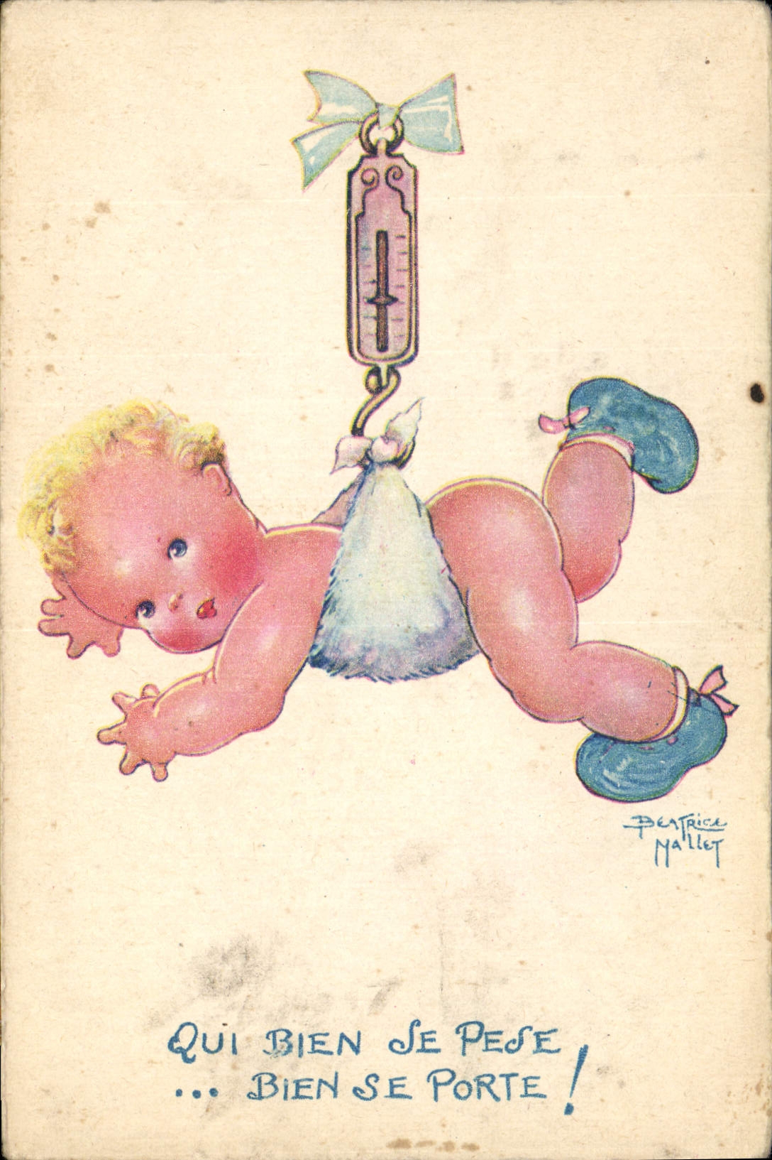 Vintage Postcard Fantasy Illustrator Mallet Enfant Which well spruce