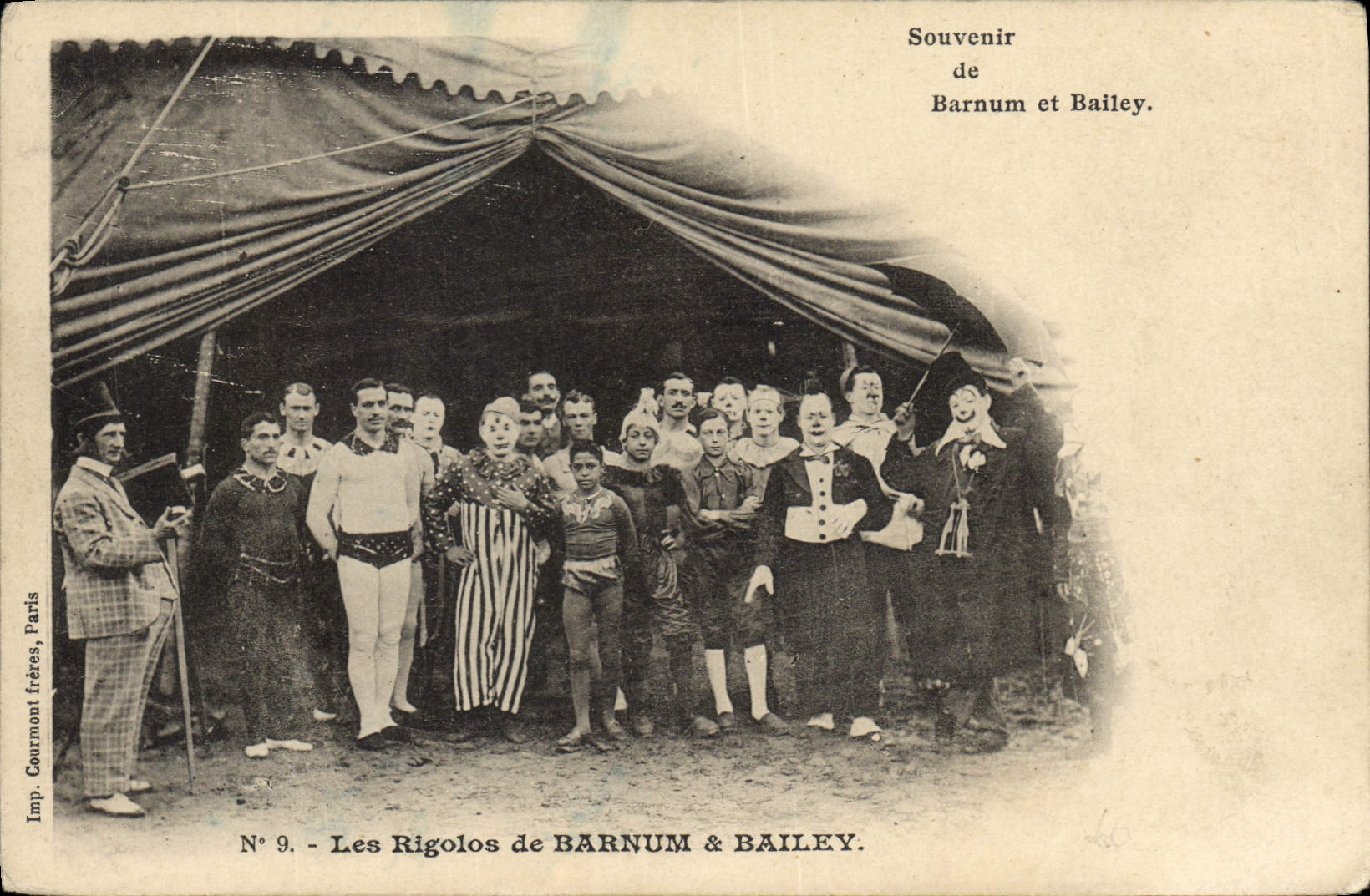 Vintage Postcard Circus funny Barnum and Bailey the Clown clowns