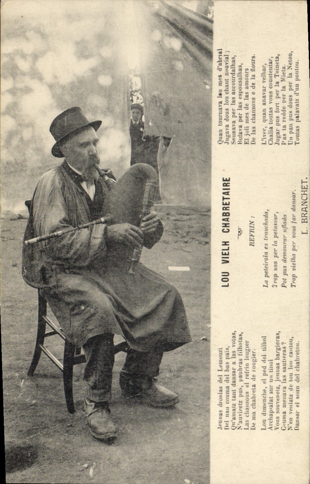 Vintage Postcard Folklore Lou Vielh Chabretare