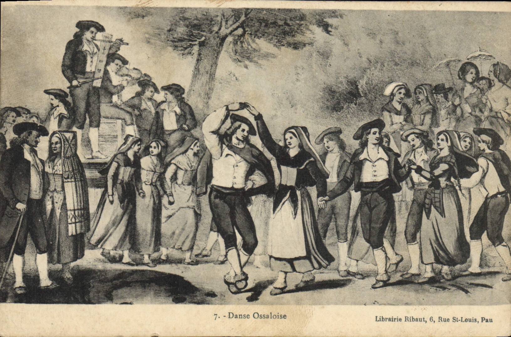 Vintage Postcard Folklore Dances Ossaloise