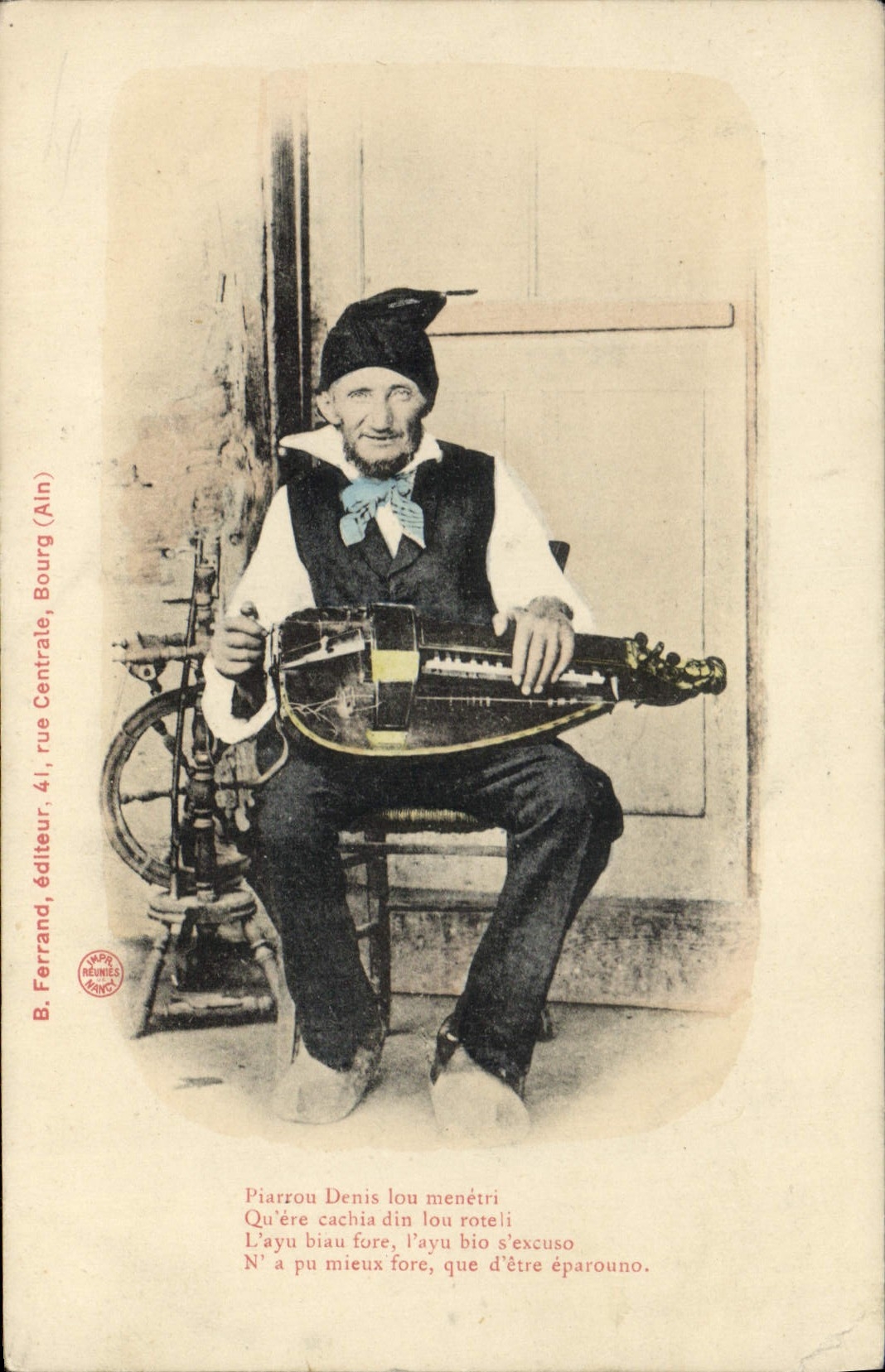 CPA Folklore Vielleur 
