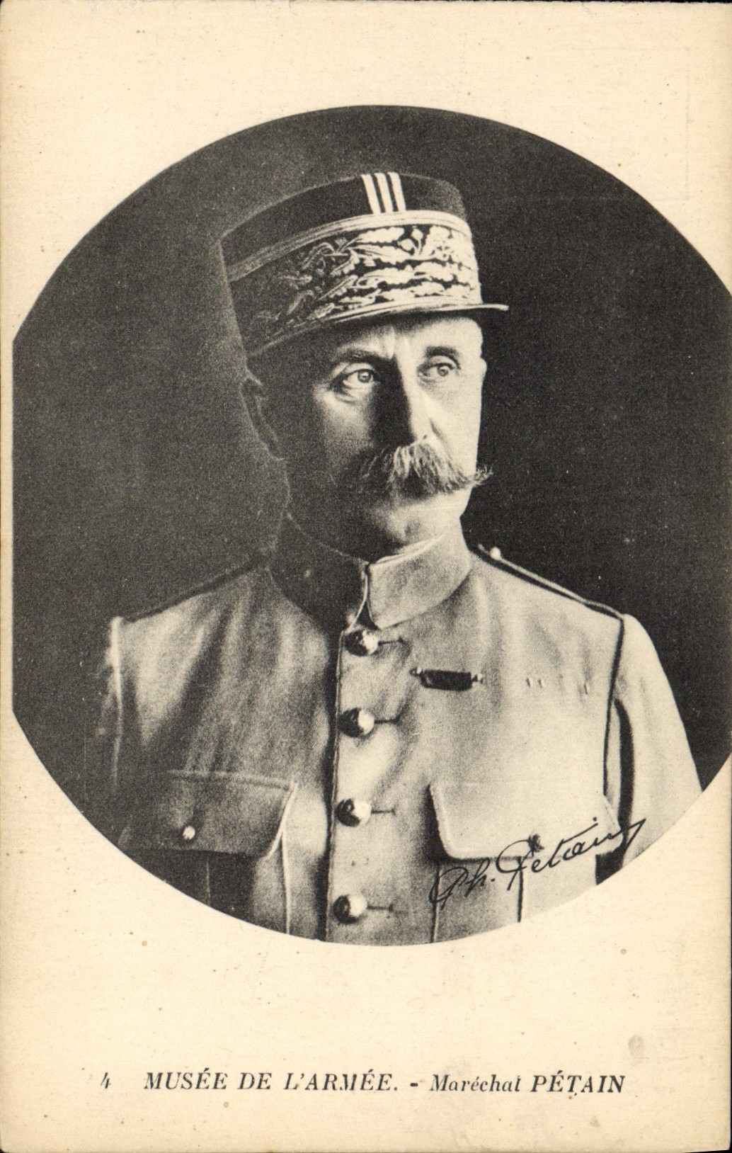 Vintage Postcard Militaria Museum of the Army Petain Marshal