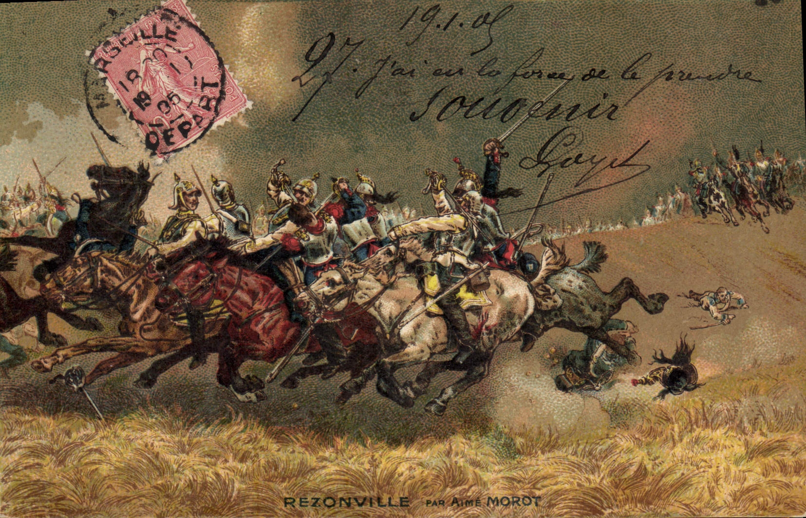 CPA Rizonville Aime Morot Militaria