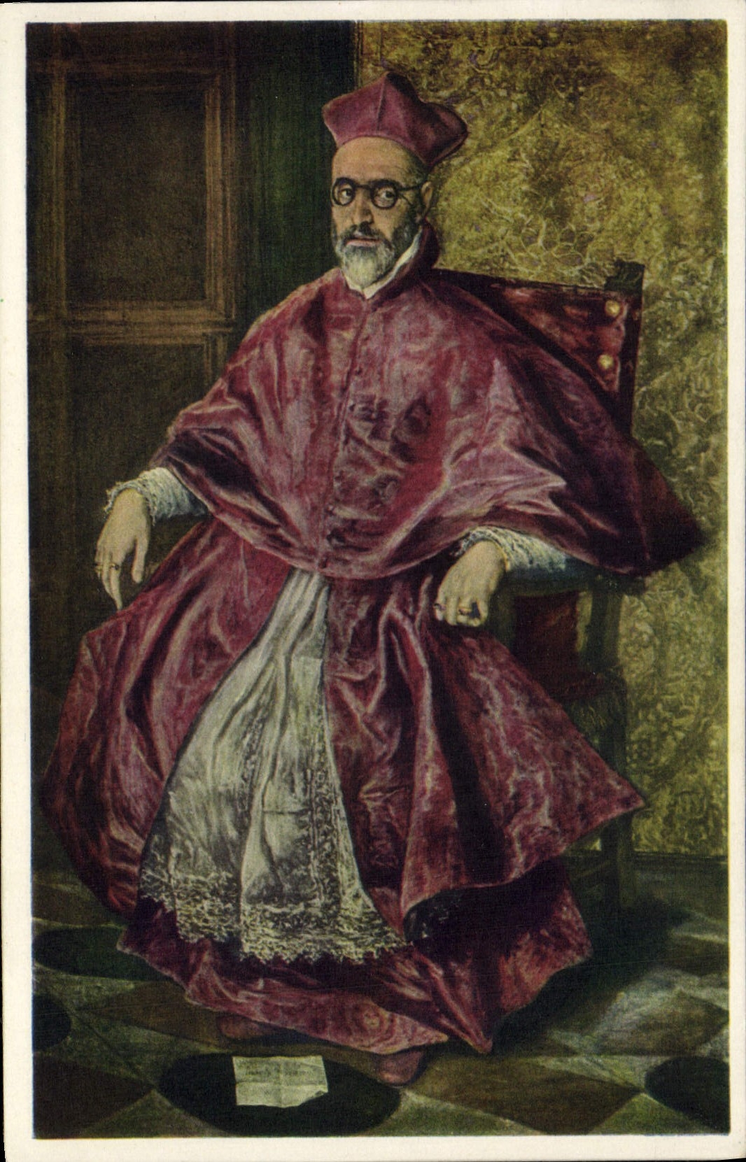 Vintage Postcard El Greco Cardinal gift Fernando Nino Guevara
