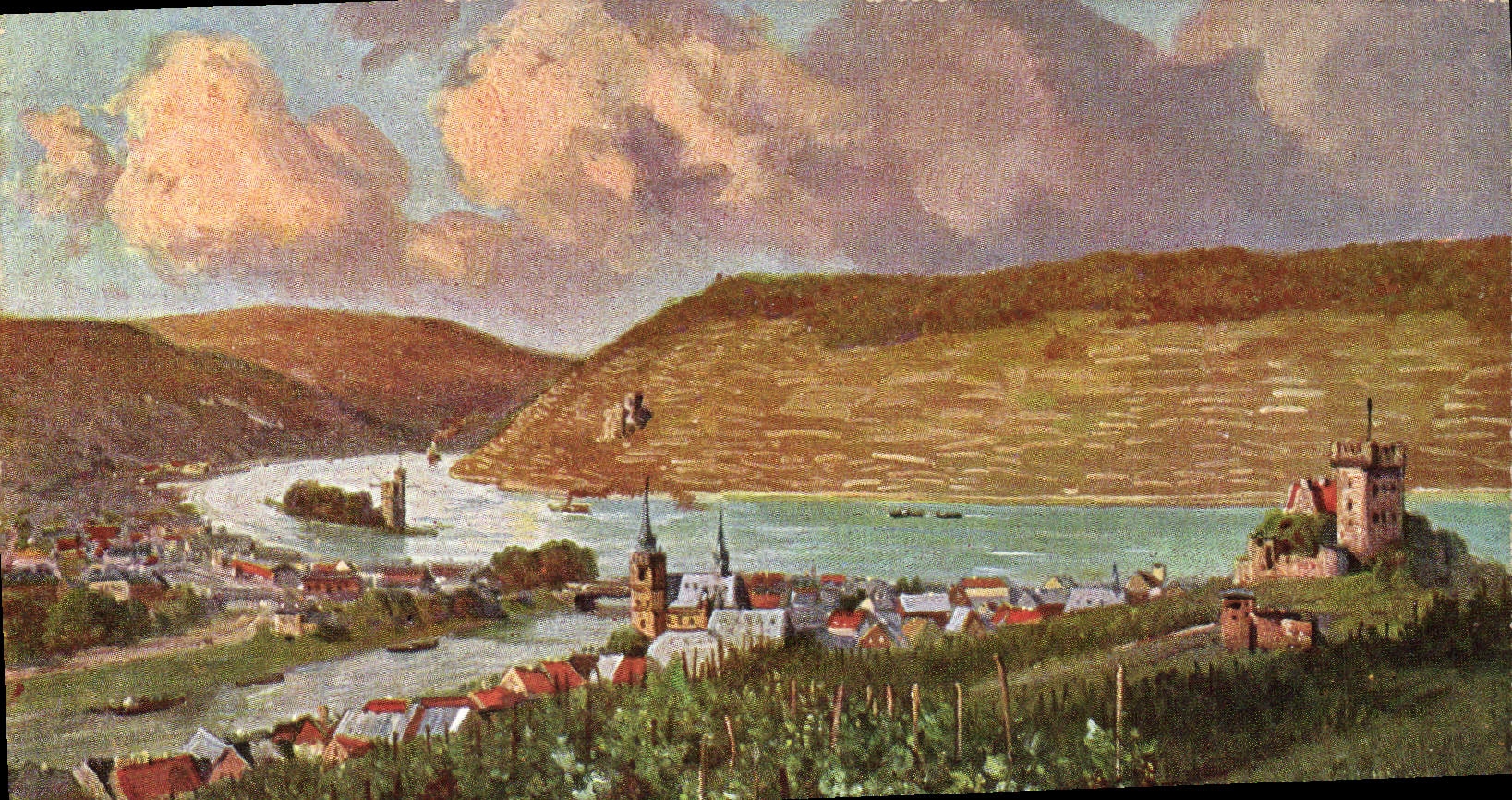 Vintage Postcard Bingen