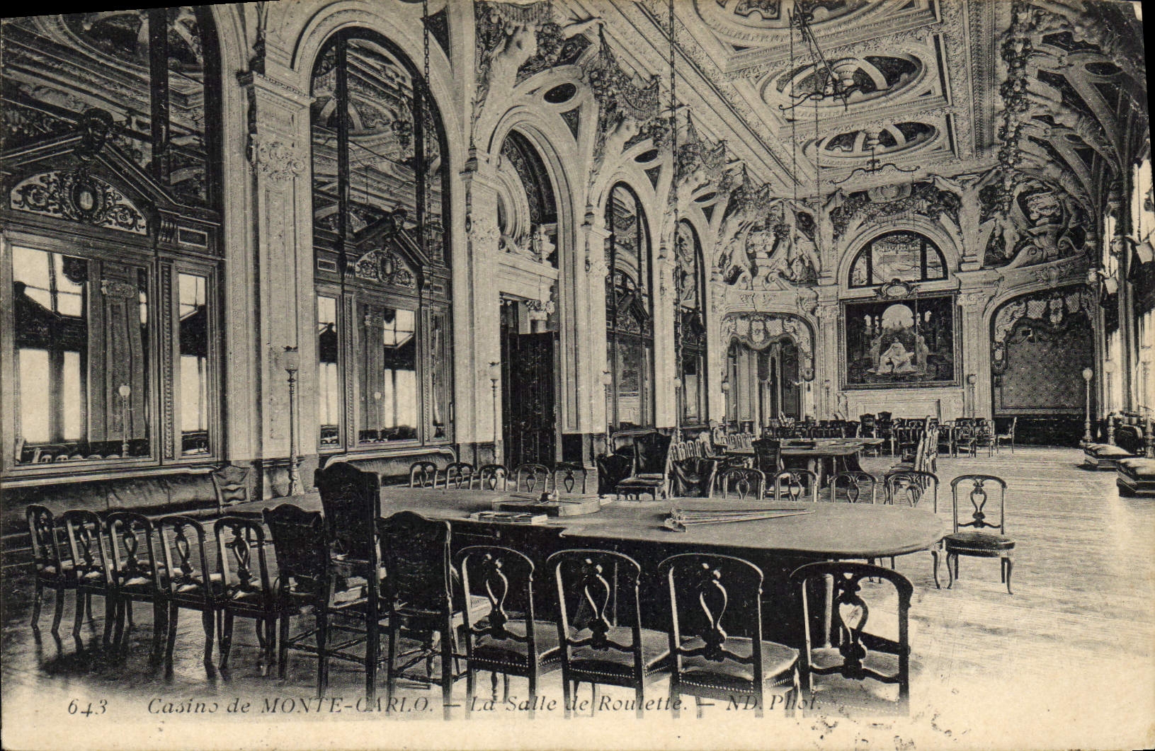 Vintage Postcard Monte Carlo Casino the room of caster