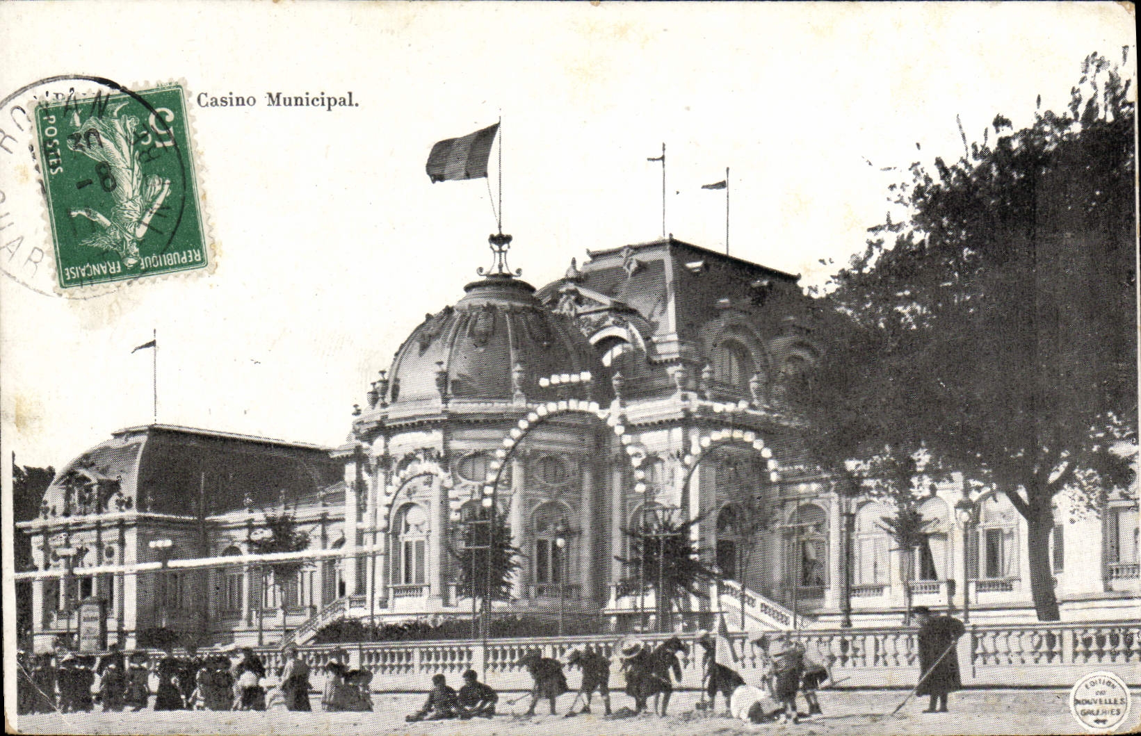 Vintage Postcard Royan Casino