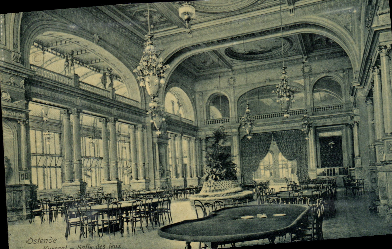 Vintage Postcard Casino Ostend Kursaal Room of the plays
