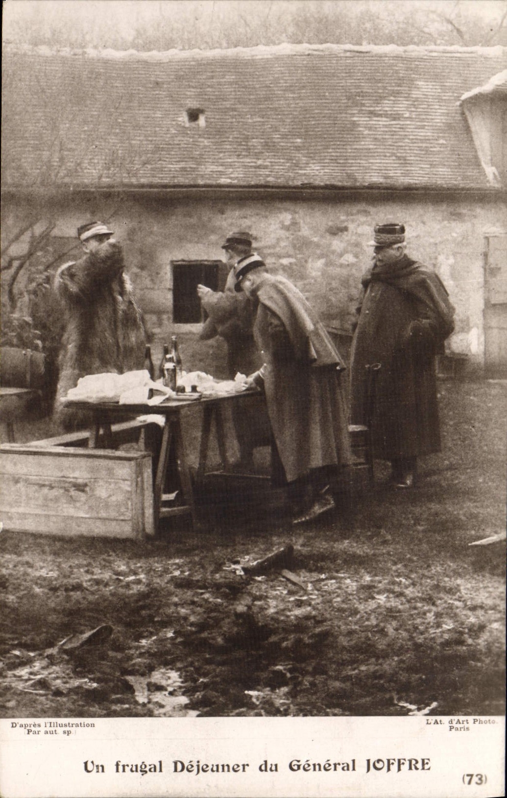 CPA Militaria Un frugal dejeuner du General Joffre 