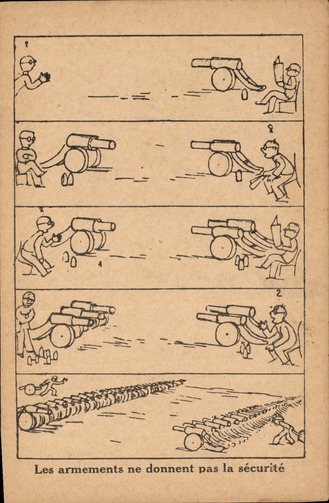 CPA Militaria Les armements ne donnent pas la securite