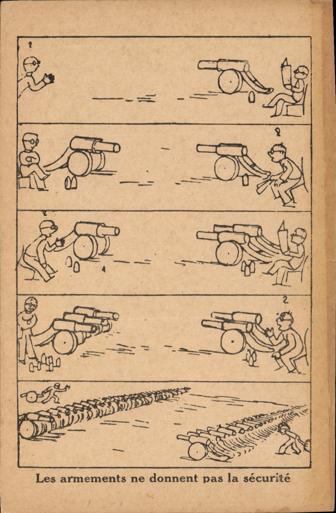 CPA Militaria Les armements ne donnent pas la securite