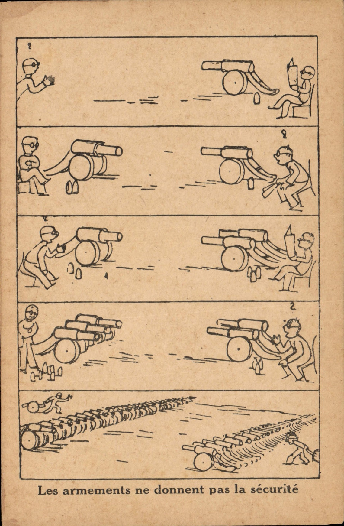 CPA Militaria Les armements ne donnent pas la securite