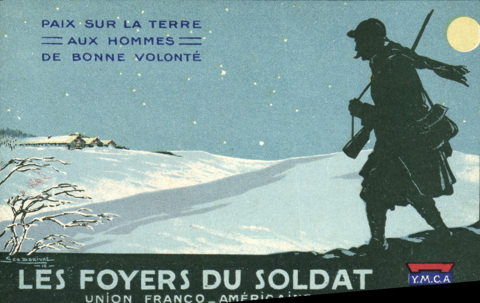 CPA Militaria Les foyers du soldat Union Franco Americaine YMCA 
