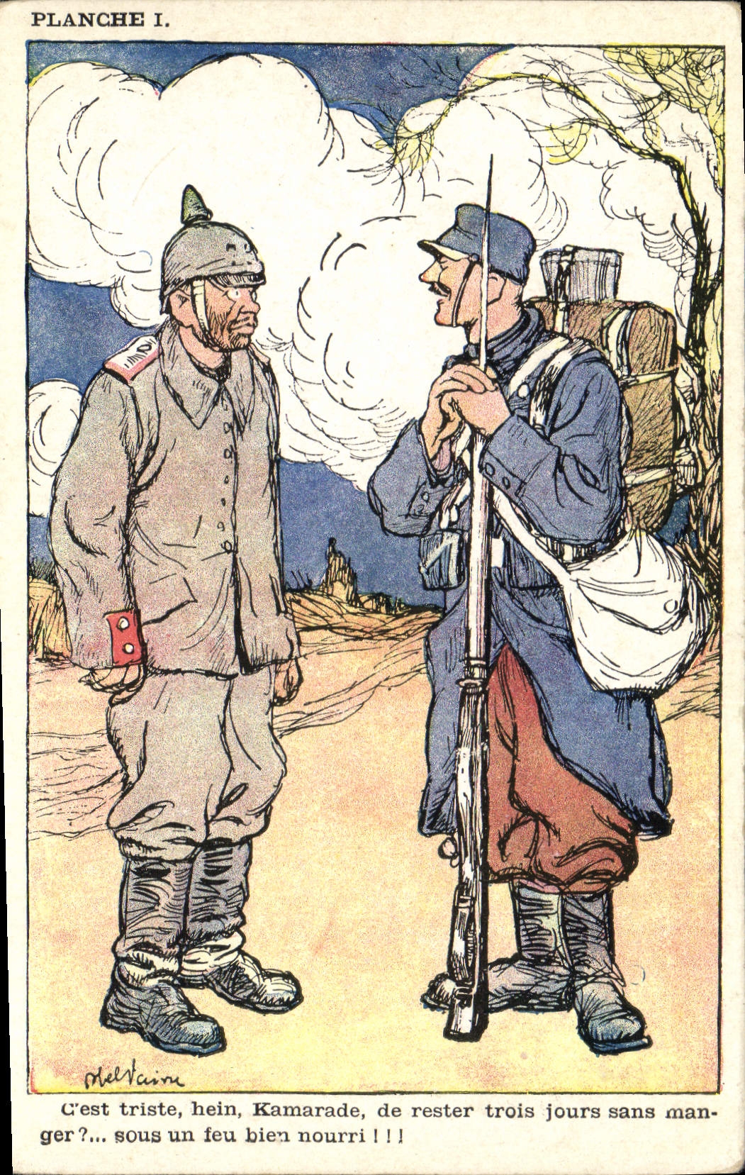 CPA Militaria C'est triste hein Kamarade