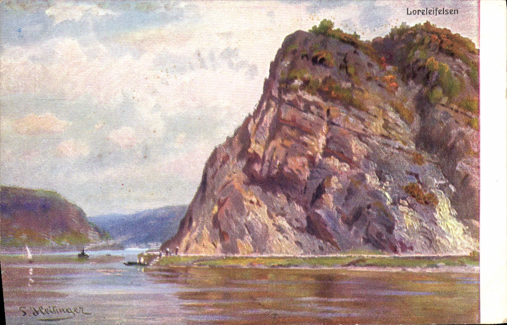 Vintage Postcard Loreleifelsen