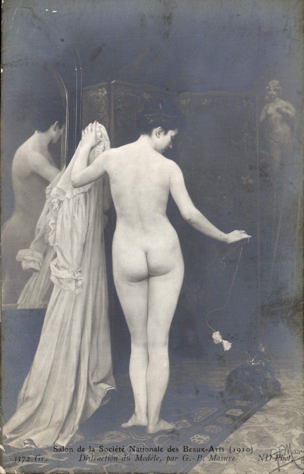 CPA Erotique Distraction du modele Masure