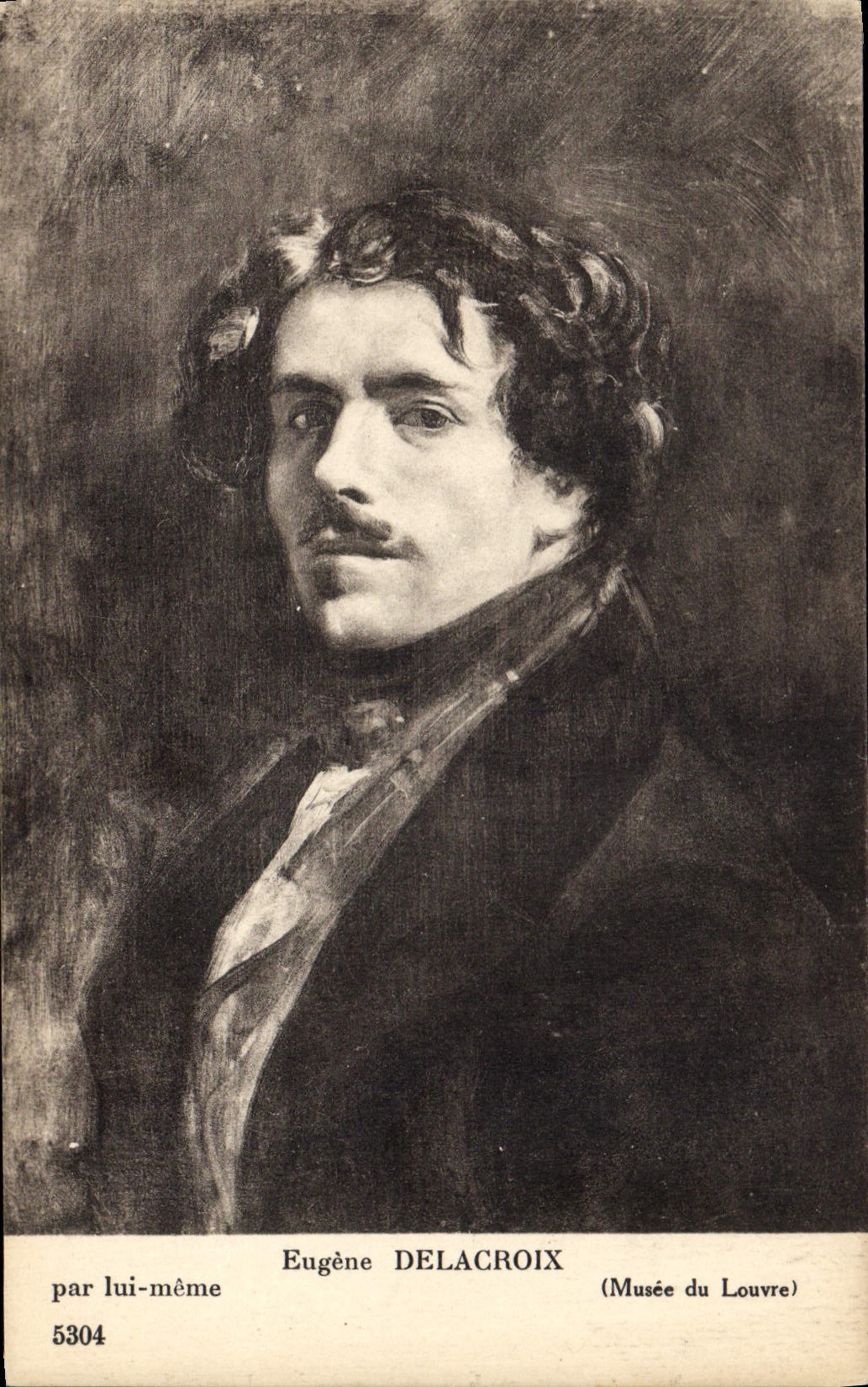 Vintage Postcard Eugene Delacroix Museum of Louvre Paris